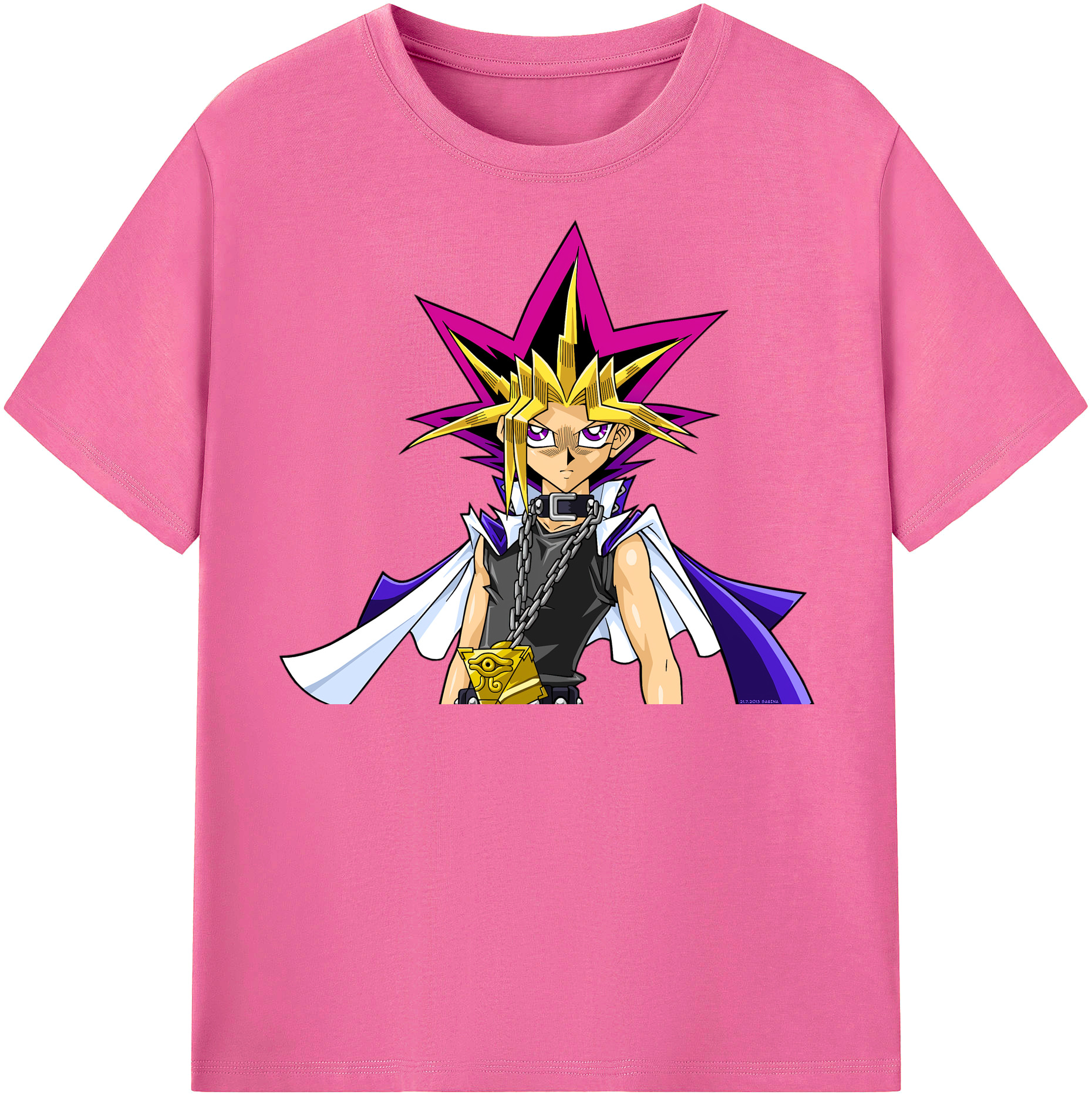 （画像用） 遊☆戯☆王 Yu-Gi-Oh! レディースカジュアルプリントTシャツ（綿100％）